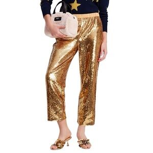 Kate Spade Sequin Straight Leg Pants size XS KE843